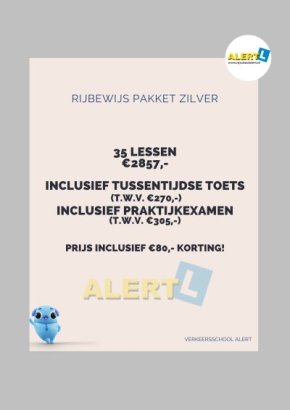 Rijbewijs Pakket Zilver – 35 Rijlessen incl. TTT & Praktijkexamen | Verkeersschool ALERT
